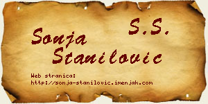 Sonja Stanilović vizit kartica